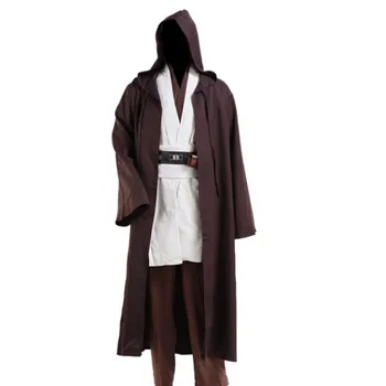 

Jedi Cloak Cosplay Costumes Adult Men Hooded Robe Cloak Cape Costume Halloween Christmas Dress Black Brown