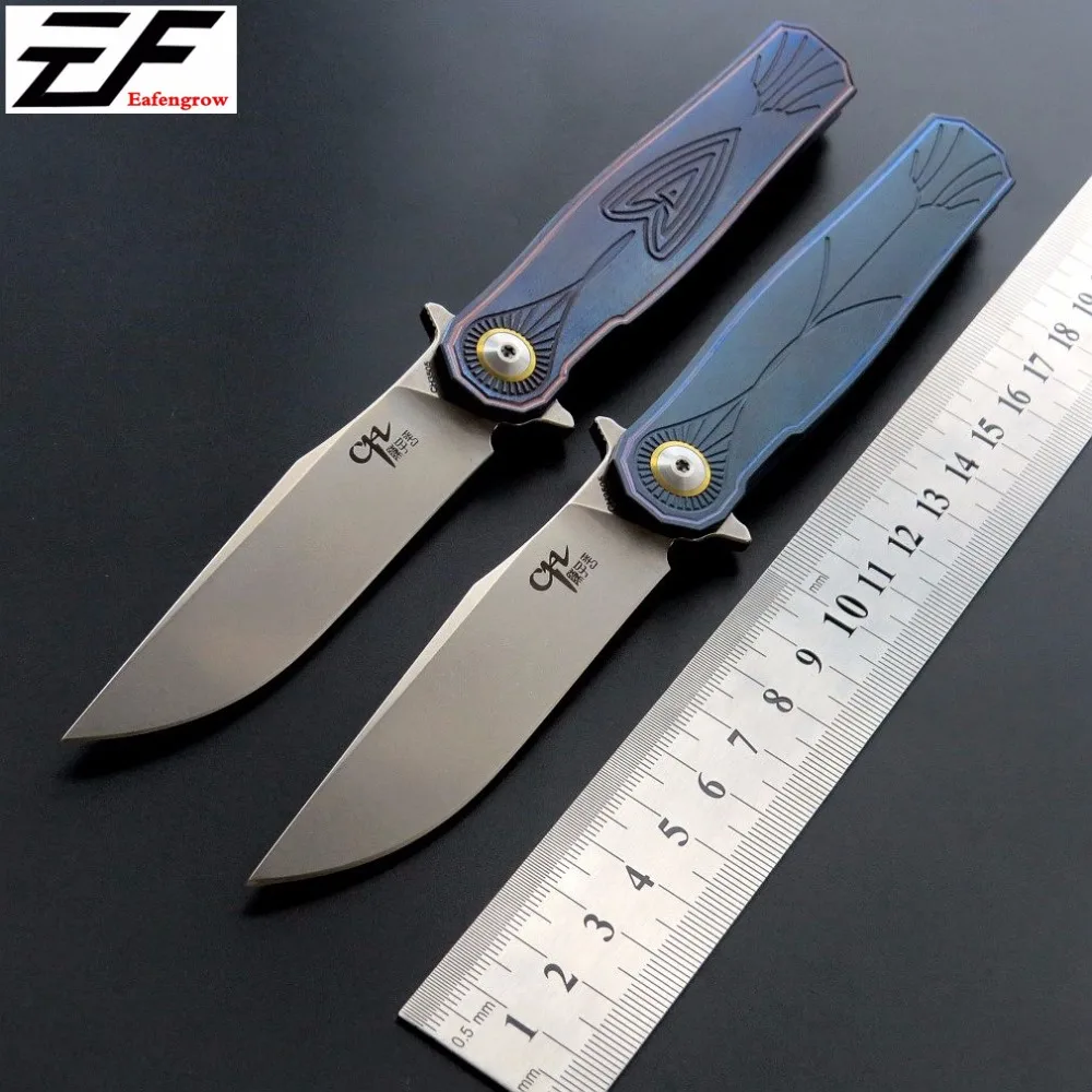 Eafengrow CH3505 Flipper folding knife S35VN Blade + TC4 Titanium