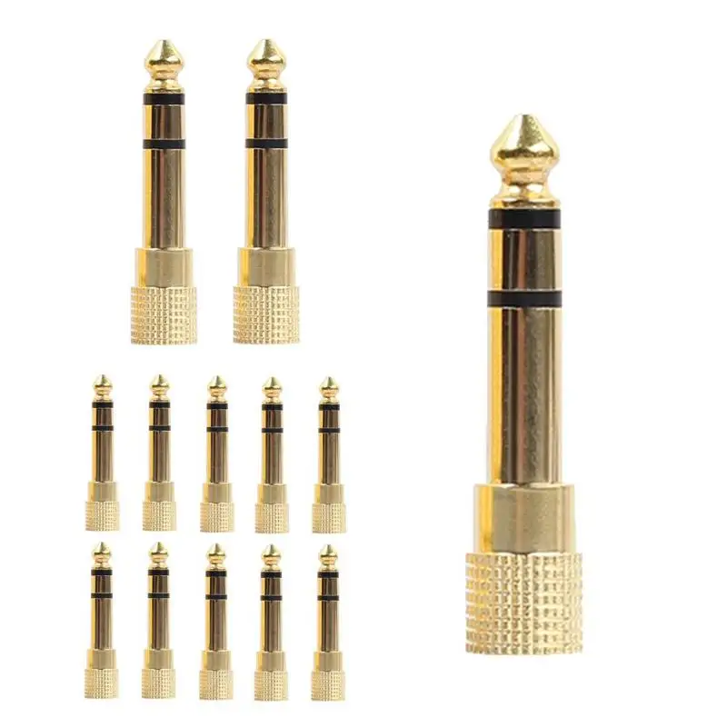 

Professional 1pc 2pcs 10pcs Gold Plated Plug Audio Jack TRS 1/4 "(6.3 mm) to 1/8 inch(3.5mm) Male To Female Stereo Adapter