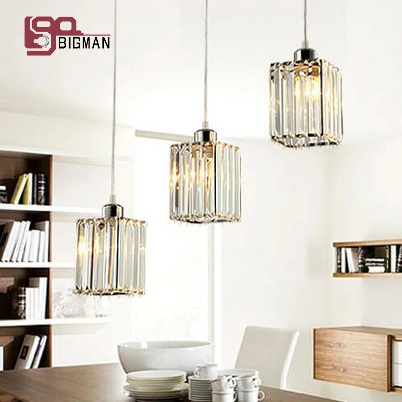 

modern 3 lights crystal chandelier LED lustre dinning room lamp length 50cm