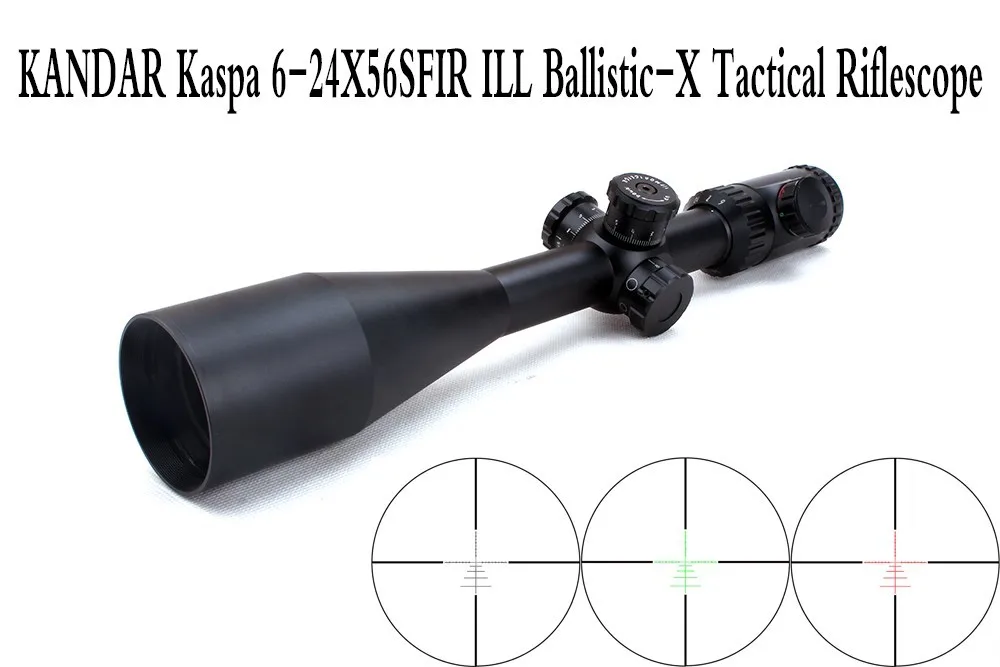 Кандар Каспа 6-24X56SFIR болен баллистических-x тактический прицел Airsoft воздуха пистолет Стрелялки Охота прицел