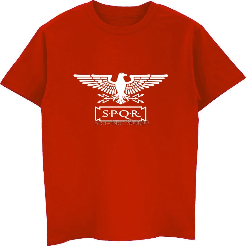 SPQR Roman Gladiator Imperial Golden Eagle Army printed t 