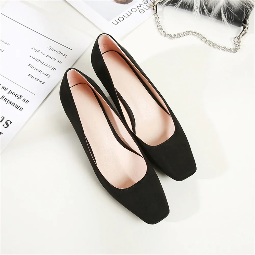 MORAZORA/ г. Новые женские туфли-лодочки Лидер продаж, модная классическая обувь из флока на высоком каблуке с квадратным носком, розового и красного цвета, размеры 33-44