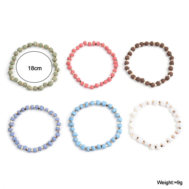 Модные маленькие Необычные керамические браслеты из бисера для женщин Boho
