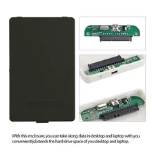 new Black 2.5 Inch 2TB Portable USB 2.0 SATA Hard Disk Drive Enclosure External Cover Box