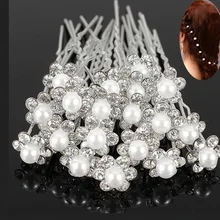 20 шт. Свадебный ободок с жемчужинами цветок кристалл заколки для волос заколки ободок подружки невесты резинка повязка на голову ювелирные изделия Головные уборы Аксессуары