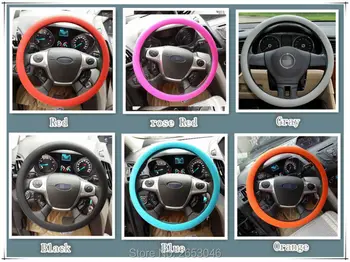 

Car Silicone Steering Wheel Cover Shell Skidproof Odorless For kia soul lada vesta chevrolet aveo nissan almera jeep renegade