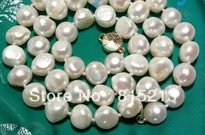 Ddh00899 12 мм Белый Барокко Пресной Воды Жемчужное Ожерелье 28% Скидка|freshwater pearl
