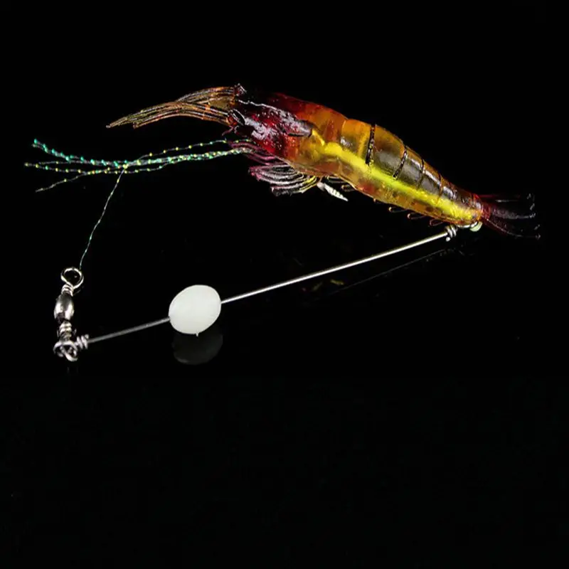 Креветки мягкие приманки пластиковые Swimbait 3 шт./компл. 6 г силиконовая светящаяся