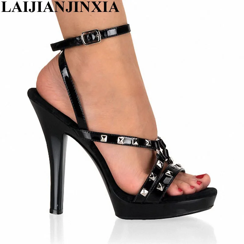 Laijianjinxia 5 Inch Comfortable Platform Gorgeous Rivet Wedding