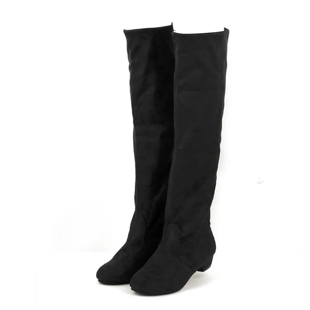 Womens Boots Ladies Sexy Knee high Long Boots Low Heel Winter Autumn