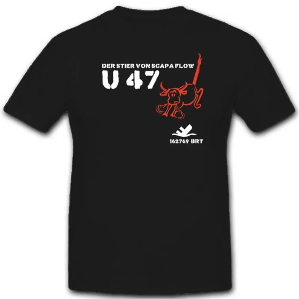 

Hot Sell 2019 Fashion Uboot 47 U47 Military Marine Submarine Battleship Submarine O-Neck T Shirt
