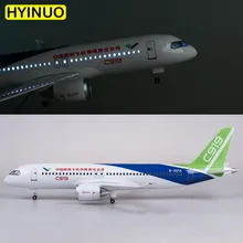 47 см 1/82 масштаб Самолет Китай коммерческий самолет C919 авиакомпания Модель W светильник и колесо литье под давлением пластиковая Смола самолет коллекция