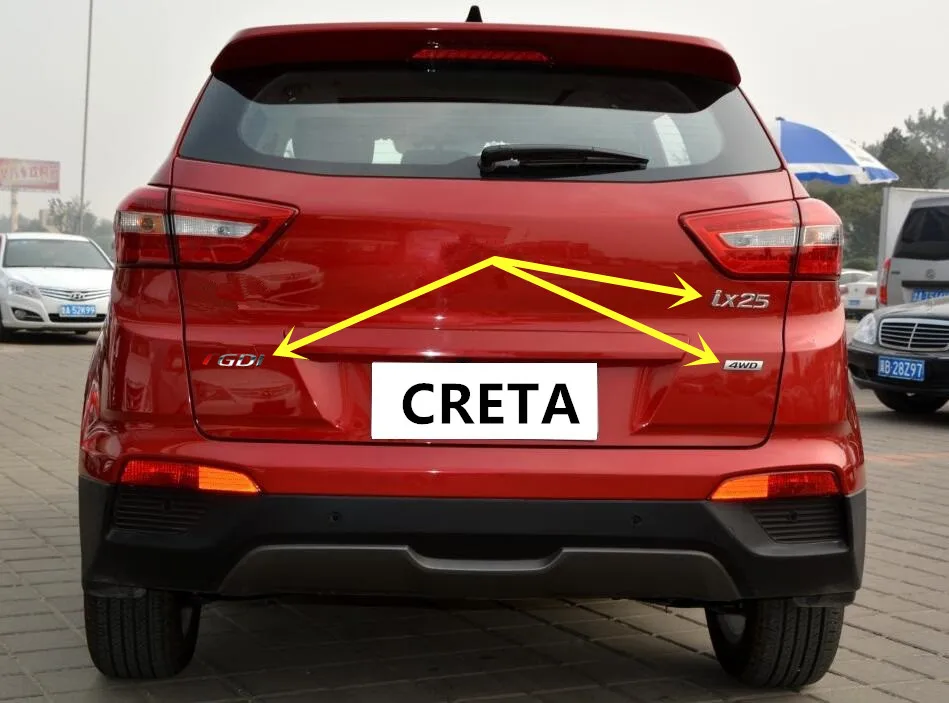 Для CRETA декоративная наклейка ix25 логотип 4WD четырехколесный логотип TGDI значок аппликация