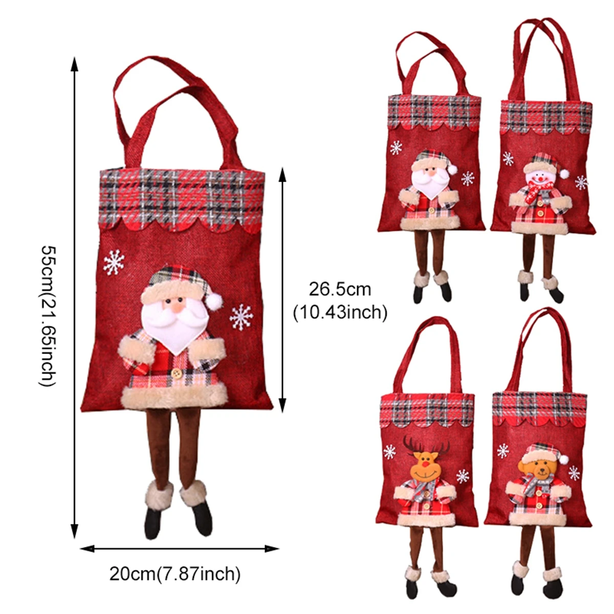 Huiran Christmas Candy Gift Bags Merry Christmas Decorations For Home Xmas Santa Claus Gift Bag Happy New Year Navidad