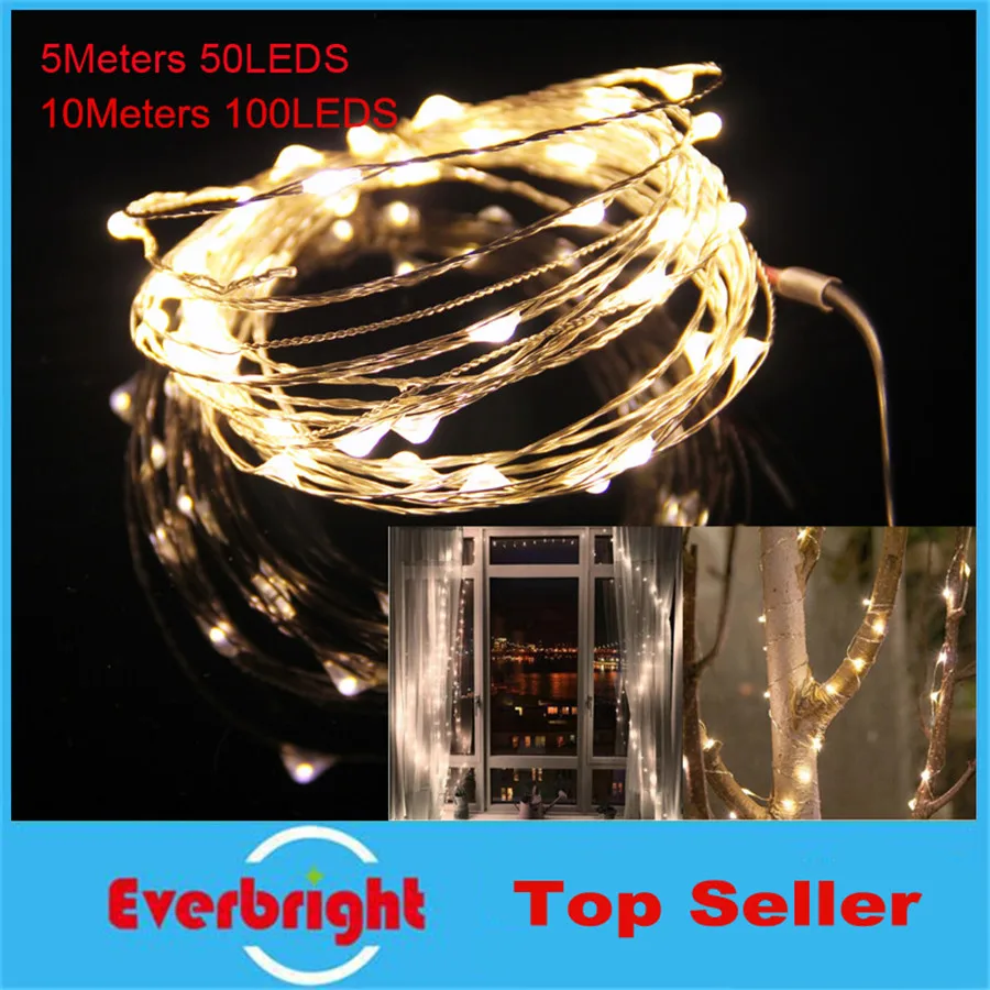 

led string lights 10M 33ft 100led 5V USB powered outdoor Warm white/RGB copper wire christmas festival wedding party decoration