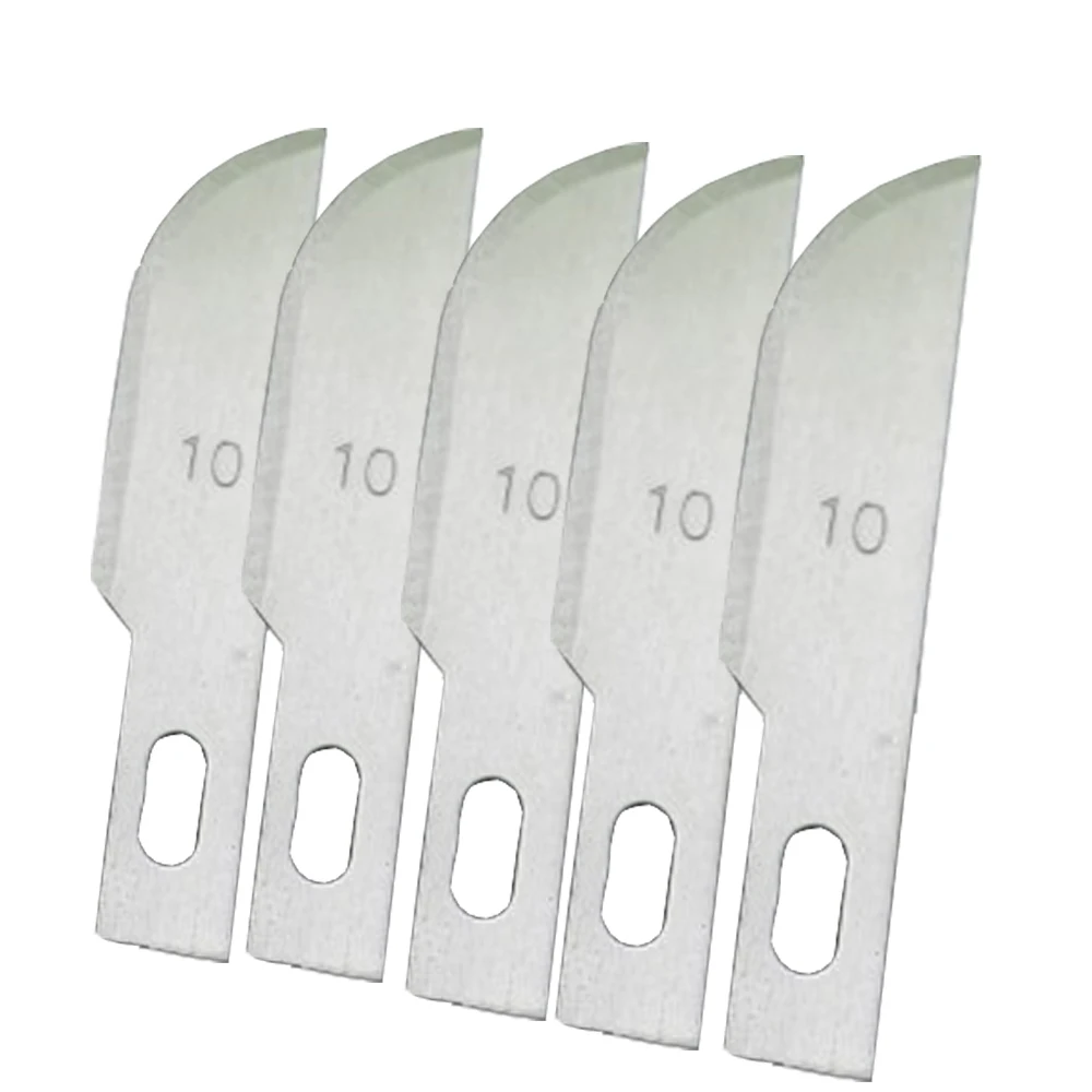 

10# 10 pcs Blades Wood Carving Tools for Engraving Craft Sculpture Knife Cutting Tool PCB Repair Deburring Curved Edge Blade