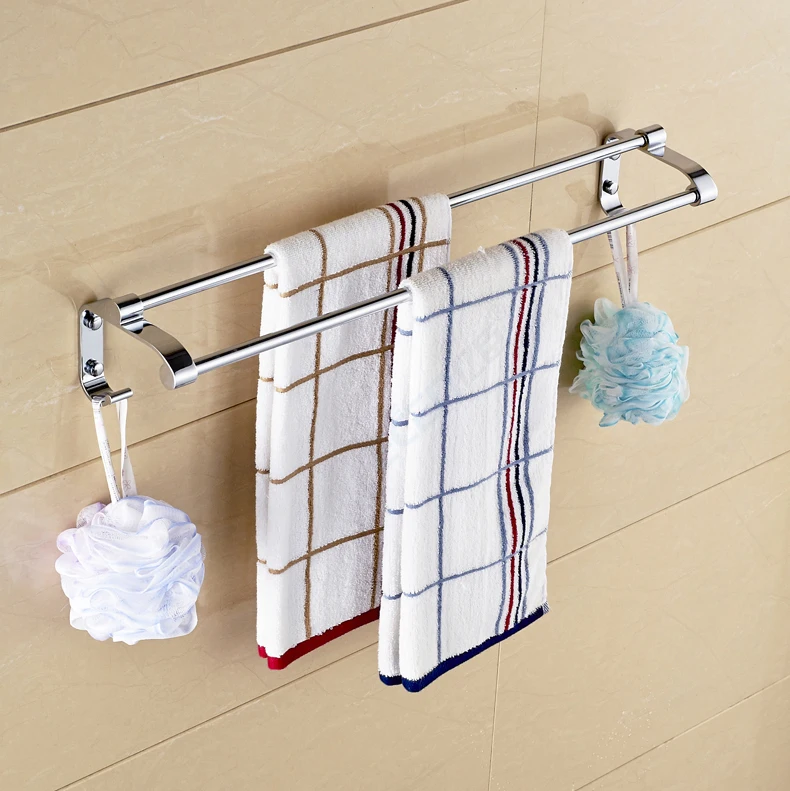 Free shipping hot sale 60cm stainless steel Double Bar ,Towel bar,with
