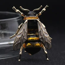 Blucome милые насекомых bee брошь для Для мужчин ювелирные изделия Идеальный эмаль корсаж костюм шарф платье украшения wo Для мужчин небольшая брошь Шпильки broch
