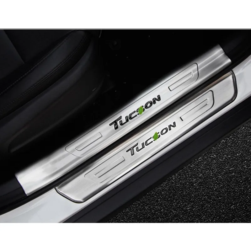 Прокладка порога для hyundai Tucson из нержавеющей стали, пороговая прокладка, приветствуется, защита корпуса педали, внешняя декоративная полоса