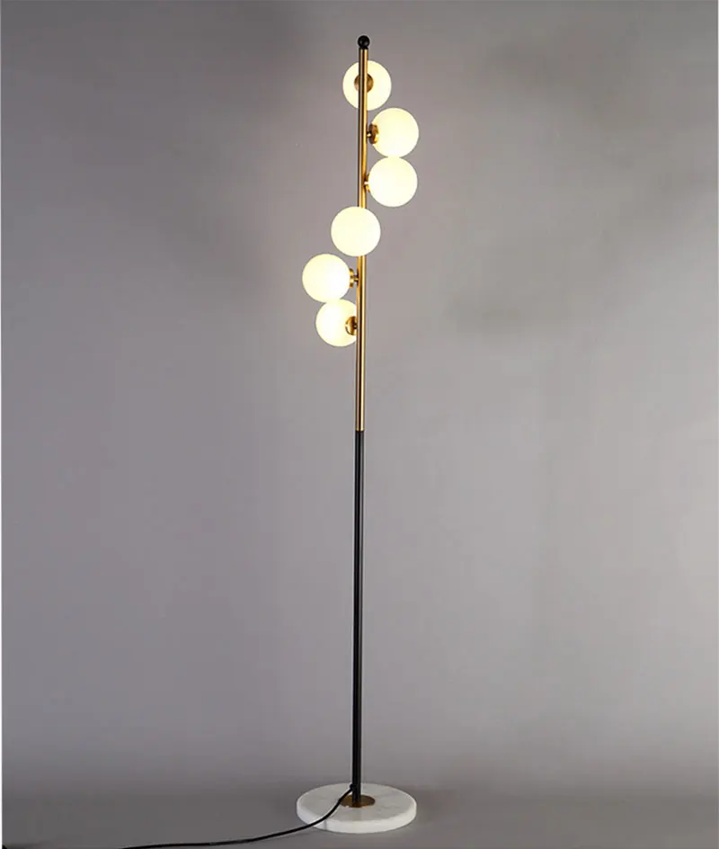 American Nordic Design LED Floor Lamps Bubble Glass Decor Standing Lights Living Room Study Bedroom Standing Lamp Fixtures (6)