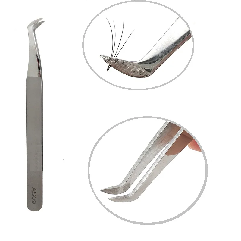 

professional eyelash tweezers 3D 6D eyelashes extension Stainless steel tweezer 3d mink lashes makeup tools Free shipping