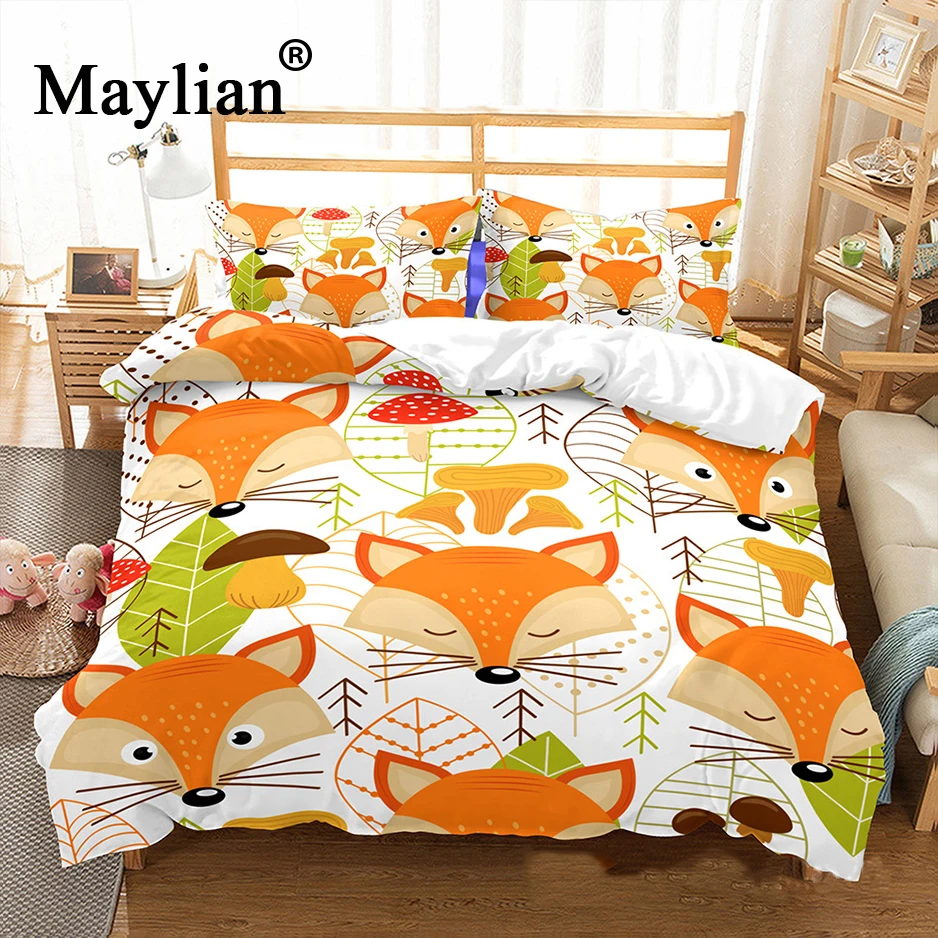 

5 colors 3d carton animal Bedding Set Mandala Quilt Cover Peace Design Bed Set Bohemian a Mini Van Bedclothes 2/3pcs be1156