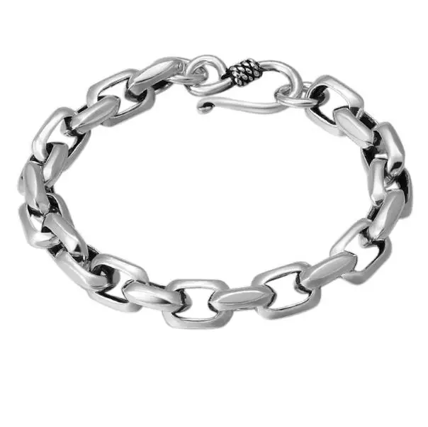 

JOOCHEER Sterling S925 silver Bangles 925 Bangle Shell pearls chain Catki punk temperament pendant closed bracelet