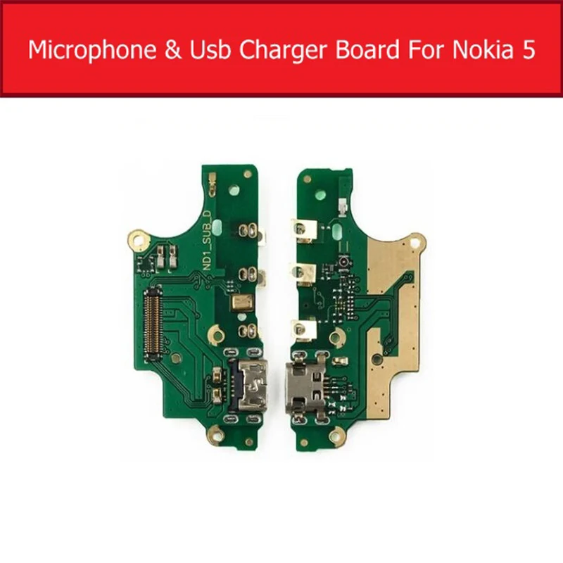 Плата для зарядки микрофона и USB для Nokia 1, 2, 2,1, 3, 3,1, 5, 5,1 Plus, X5, 2GEN, TA-1054, микрофонная зарядка, usb-разъем, запасная плата