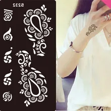 Трафареты живопись для лица тела Хна тату паста шаблон Менди боди-арт чернила татуировки DIY нарисованный трафарет Макияж инструмент