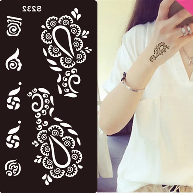 stencils face body painting henna tattoo paste template mehndi body