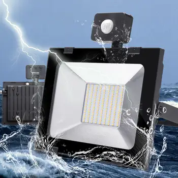 

10W/20W/30W/50W/100W Thin 220-240V PIR Motion Sensor Floodlight IP65 Interactive Flood Light Outdoor Security Lighting