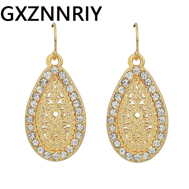 

Luxury Water Drop Earrings for Women Geometric Silver Color Rhinestone Korean Fashion Jewelry Trendy Long Earring Accessories