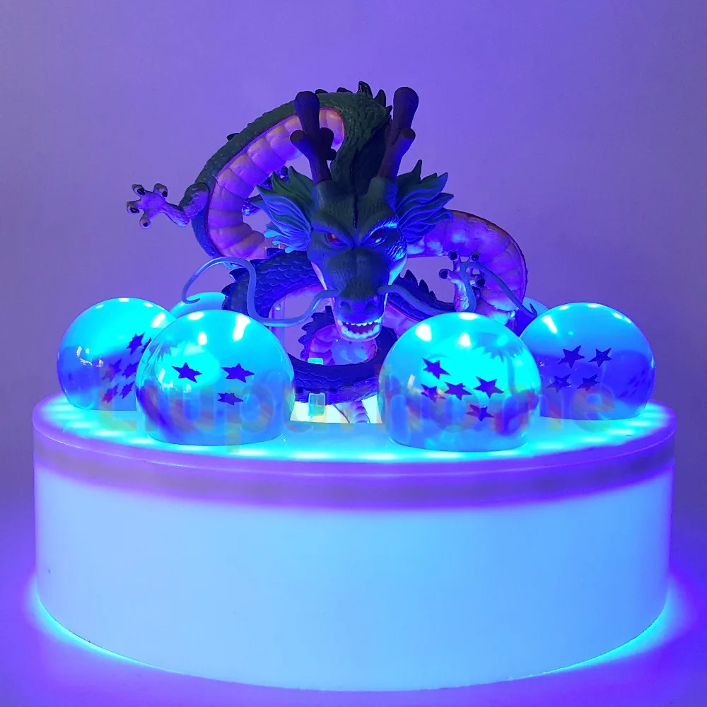 Dragon Ball Z Shenron с синим светодиодным хрустальным шариком DIY дисплей набор аниме Dragon Ball Z Son Goku Led ночник Lampara Led