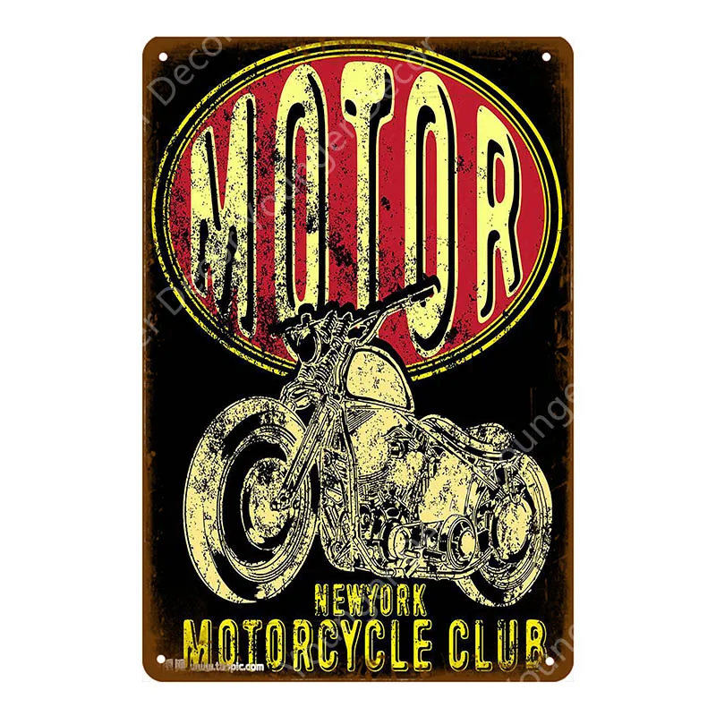 Классические американские мотоциклы металлические знаки двигатель настенный плакат мать дорога винтажная табличка для бара домашний клубный Декор