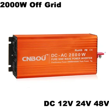 

2000W Off Grid Pure Sine Wave Power Inverter DC 12V 24V 48V TO AC 110V 220V