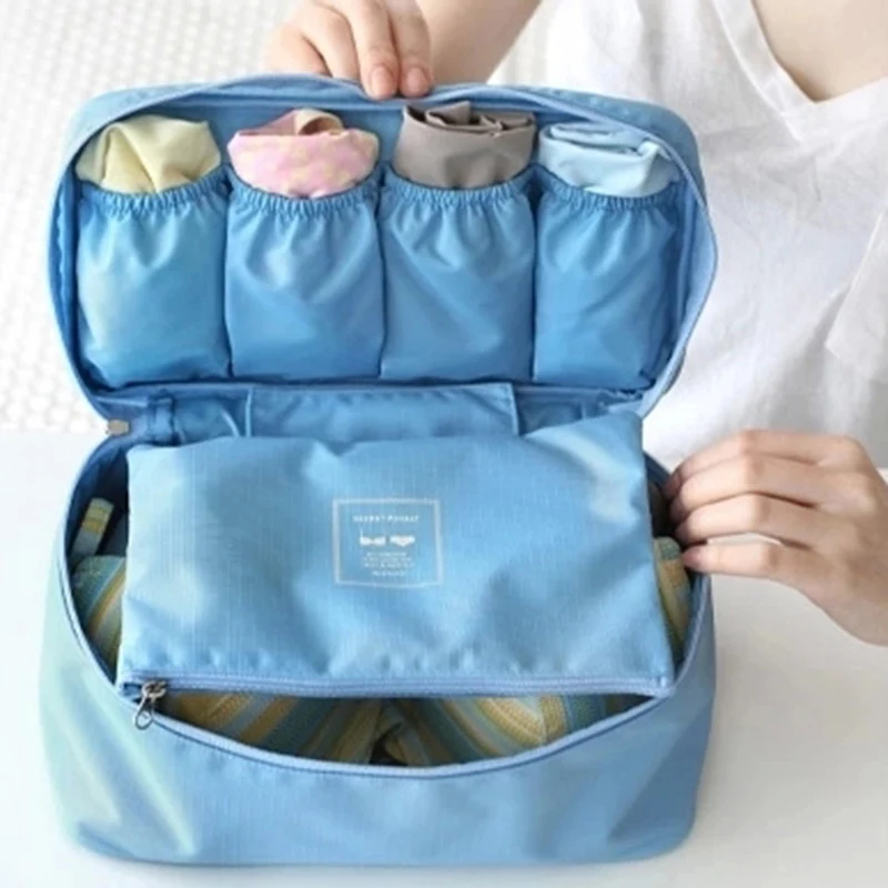 Bra Travel Storage Bag Luggage Suitcase Pouch Zipper Cases Clothes Bra