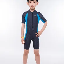 Для мальчиков, сдельный нейлоновый профессиональный купальник, спортивный тренировочный костюм для бассейна, детский спортивный костюм из спандекса, открытая гоночная одежда для купания, пляжная одежда