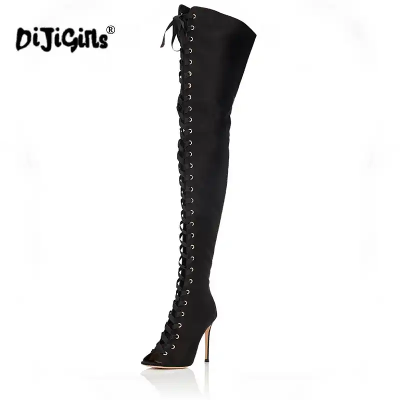 ladies thigh high boots