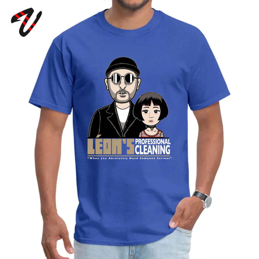LEONs Professional Cleaning Short Sleeve Tops Tees O Neck Cotton Fabric Men T Shirt 3D Printed Tops T Shirt Company LEONs Professional Cleaning15979 blue