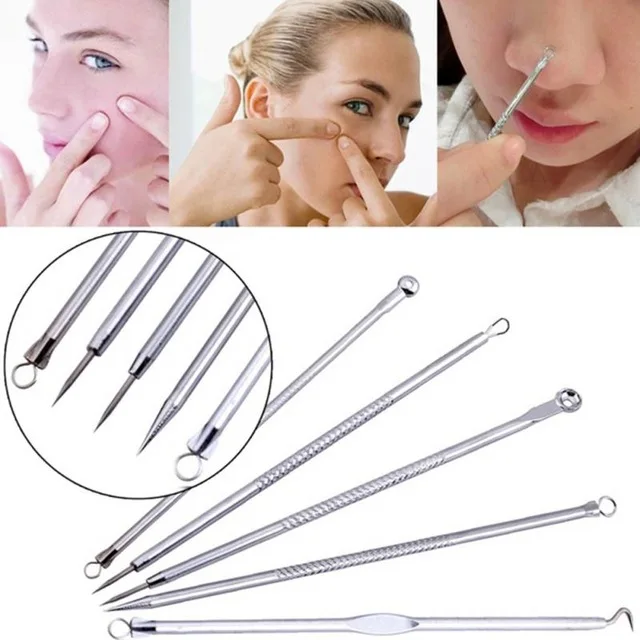 

5 Pcs/Set Acne Removal Needle Set Blackhead Remover Black Head Extractor Comedone Tool Set Beauty Accessories Facial Care