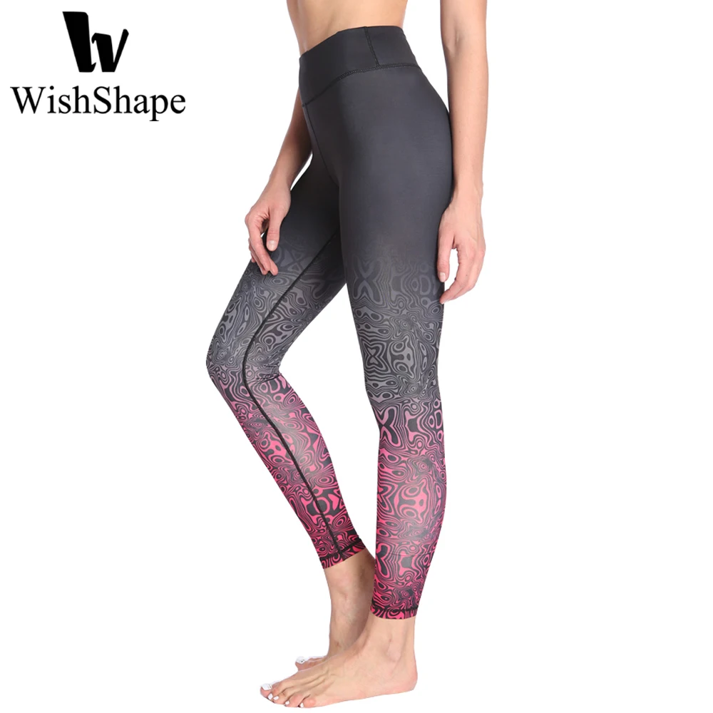 Yoga Pants With Pocket font b Sport b font Leggings Push Up Print Breathable Fitness Tights