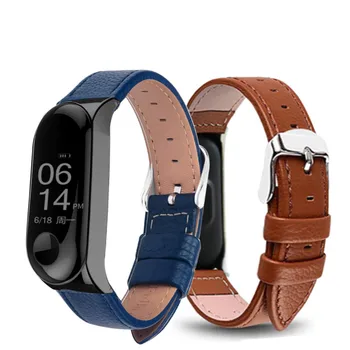 

Colorful Leather Black Rose Gold Case Smart Watch band for Xiaomi Mi Band 3 strap For xiaomi mi band 2 bracelet Miband 3 Strap