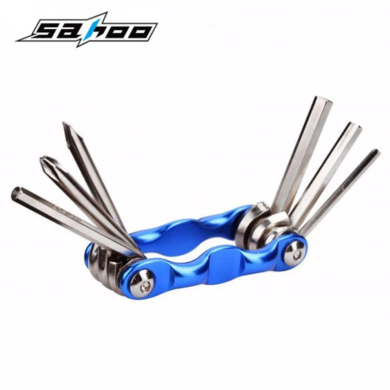 Portable 6 in 1 Bicycle Tools Sets Mountain Bike Cycling Multi Repair