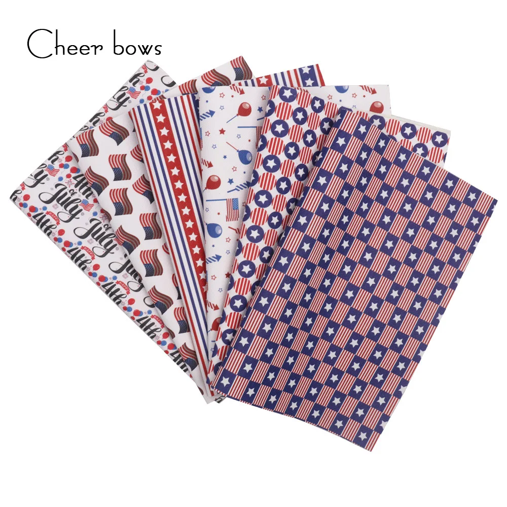 Cheer Луки 22*30 см флаги напечатаны Синтетическая кожа искусственная ткань для