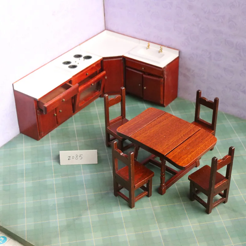 1:12 dollhouse furniture toys for dolls miniature wooden chair table kitchen sets pretend play toy for girls children kids gifts 1:12 dollhouse furniture toys for dolls miniature wooden chair table kitchen sets pretend play toy for girls children kids gifts