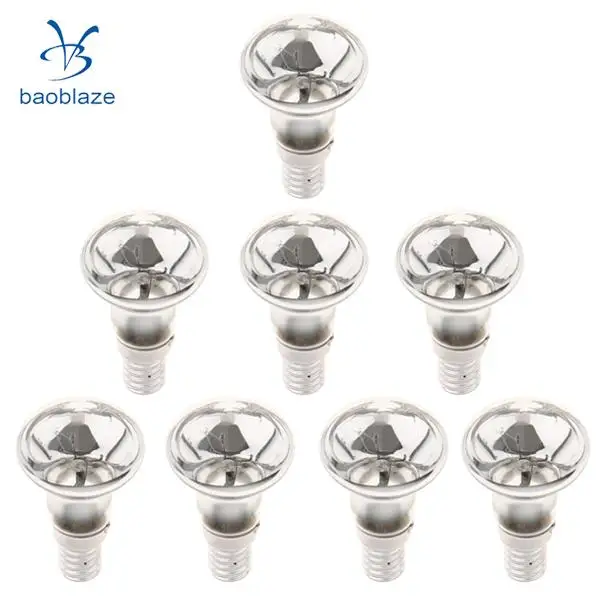 8Pcs E14 R39 Reflector Type Spotlight Spot Light Bulb   Lamp Replacement Small Screw SES 30W