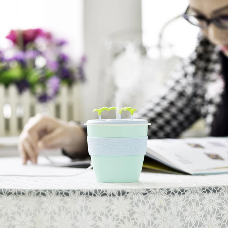 

GXZ 200ml USB Potted Plant Humidifier Ultrasonic Negative Ion Air Humidifiers Mist Maker Mini Office Household Air Purifier
