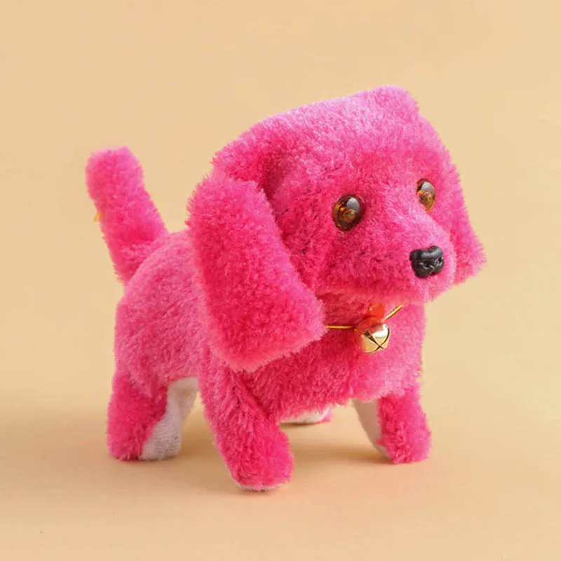 2024 New Cute Walking Barking Toy Funny Electric Short Floss Electric Moving Dog Children Kids Toys Electronic Dog Toy Will Walk 2