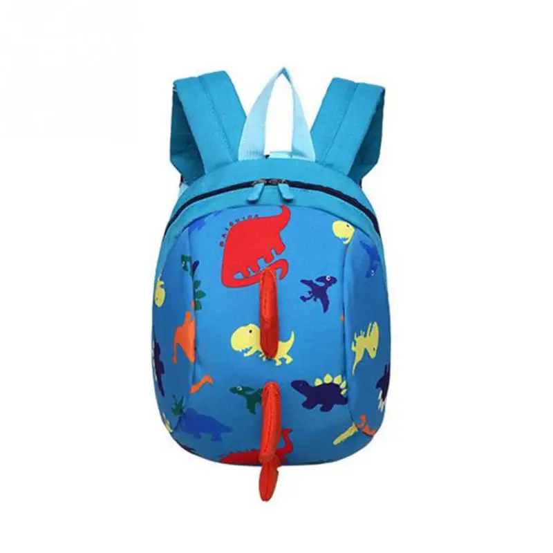 Мультяшный персональный каваи Монстр холст рюкзак маленькие динозавры закуски модная игрушка детский рюкзак для детей - Цвет: Blue